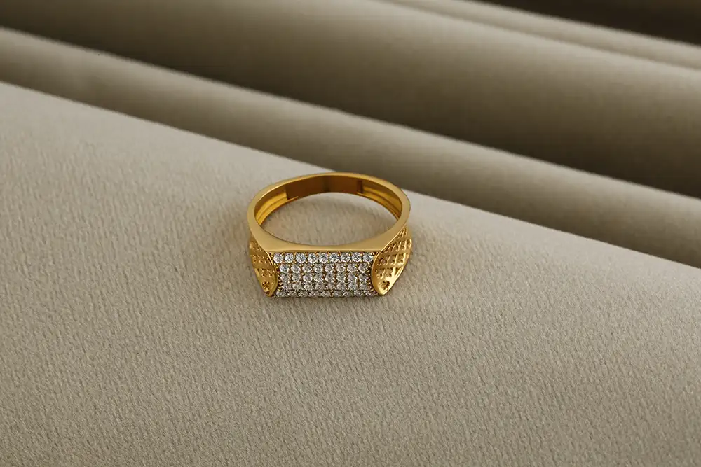 Men’s Gold Plated 925 Silver Ring VJ51